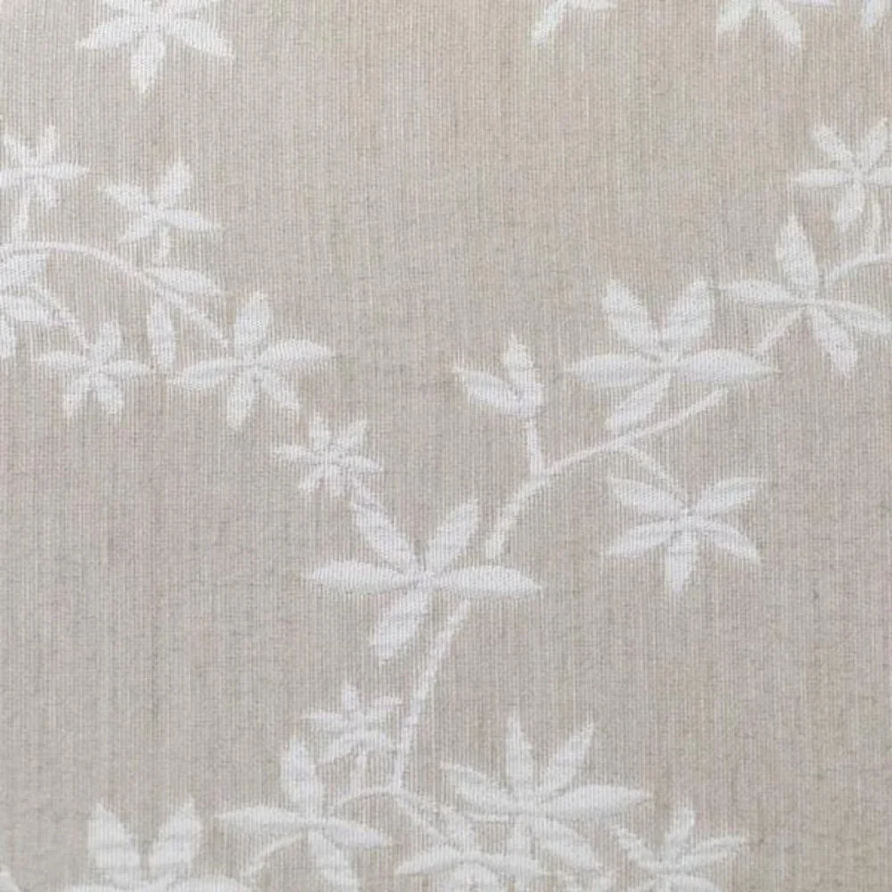 Manor Luxe Beige Floral ML-19305 Single Curtain Panel 52 in x 96 in NEW NIP